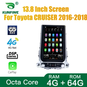 Tesla Estilo Para Toyota CRUISER 2016-2018 som do Carro Rádio Octa Core 4GB RAM 64GM ROM Android 10.0 Carro DVD GPS Jogador sem plataforma