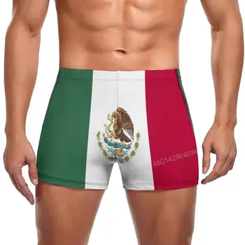 Troncos De Natação Do México Bandeira Seca Rápido Shorts Para Os Homens Nadar Praia Verão Curtos Presente