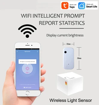 Tuya Wifi, Sensor de Luz Inteligente de Iluminação, Sensor de Luminosidade Detector de Ligação do Sensor de Controle Inteligente de Trabalho em Casa com Alex Inicial do Google