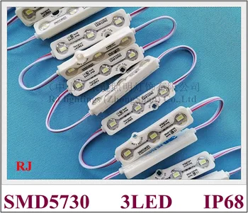 ultra-sônica de vedação impermeável do DIODO emissor de luz do módulo para entrada DC12V SMD 5730 3 led 1,2 W IP68 72mm*18mm transparente lente clássica