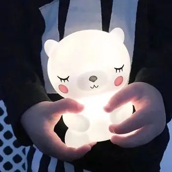 Urso Panda da Noite do Diodo emissor de Luz da Lâmpada Animal Bonito Nightligh Cartoon T para o Bebê de Quarto de Crianças de Cabeceira, Sala de estar, Quarto Decorativos
