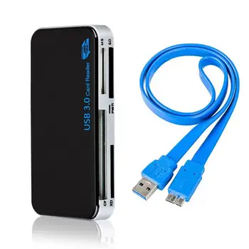 USB 3.0 Todos em 1 Compact Flash, Leitor de cartões Multi-Adaptador de 5Gbps de Alta Velocidade USB Leitor de Cartão do TF Cartões de segurança Digital