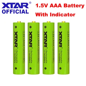 XTAR de 1,5 V AAA Bateria Com Indicador de 1200mWh Rechargebale do Li-íon da Bateria Corrente de Descarga Max 1.6 cobrado pelo XTAR LC4 BC8 BC4