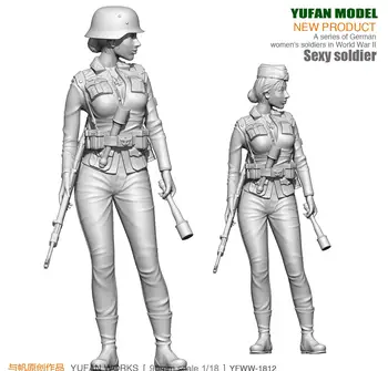 Yufan Modelo 1/18 Modelo Figura do Kit de Beleza da Força de Defesa de Resina Soldado YFWW-1812