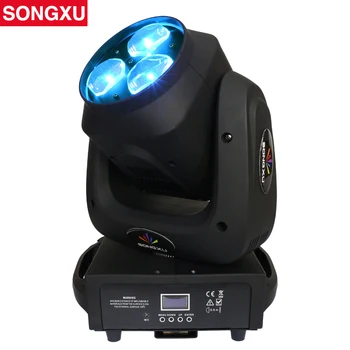 SONGXU 3x40w Zoom B olho movente DIODO emissor de luz Luz de cabeça RGBW 4IN1 Mistura de Cores DMX movendo zoom lavagem de DJ, Iluminação de Palco, Luz/SX-MH0340